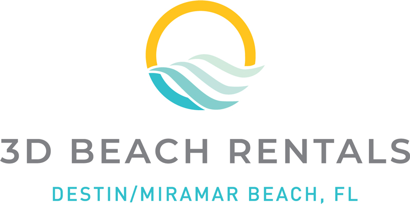 3D Beach Rentals Destin and Miramar Beach Logo